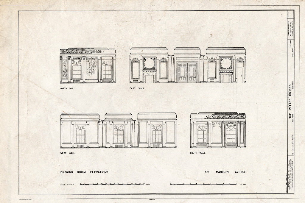 Blueprint HABS NY,31-NEYO,120- (Sheet 27 of 35) - Villard Houses, 451-457 Madison Avenue & 24 East Fifty-First Street, New York County, NY