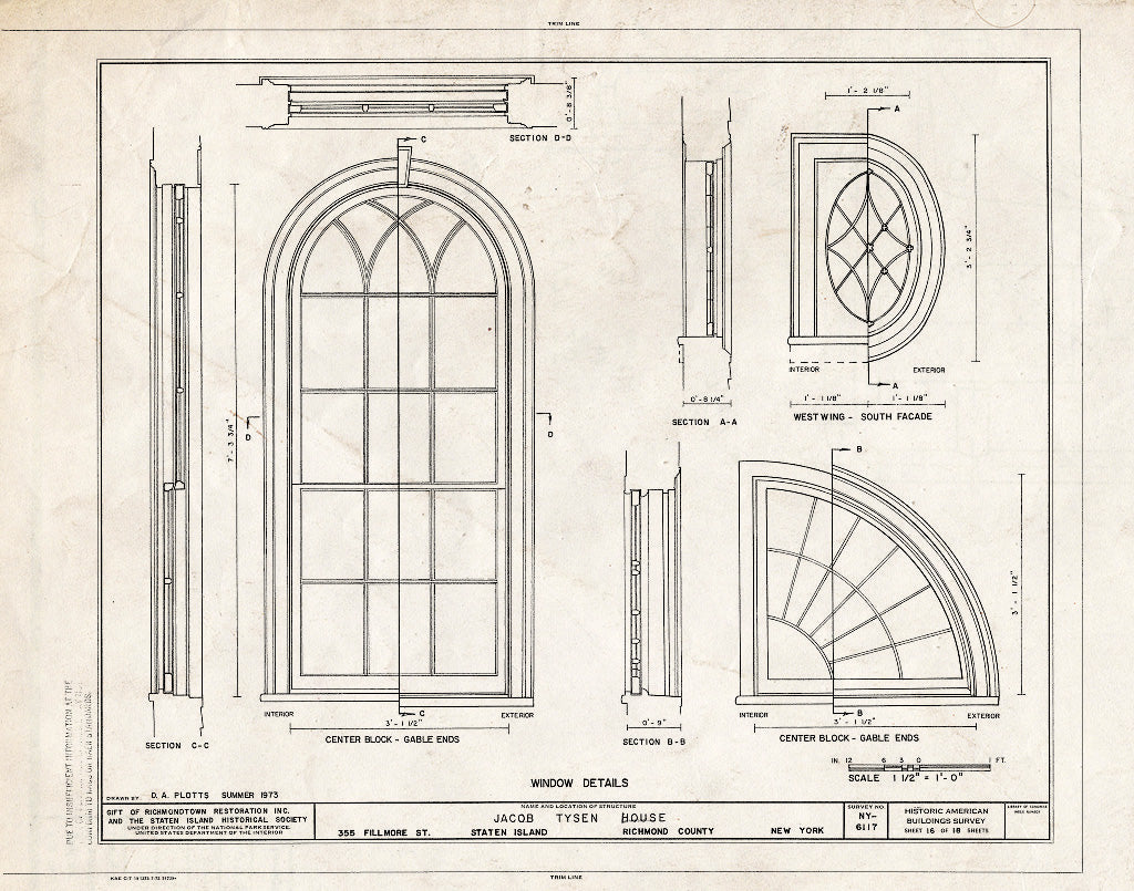 Blueprint HABS NY,43-NEWBR,2- (Sheet 16 of 18) - Jacob Tysen House, 355 Fillmore Street, Staten Island, New Brighton, Richmond County, NY