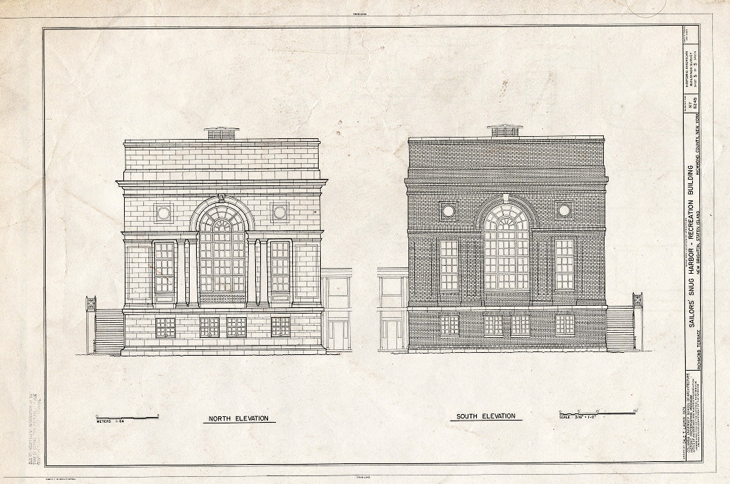 Blueprint HABS NY,43-NEWBR,1B- (Sheet 5 of 5) - Sailors' Snug Harbor, Recreation Building, Richmond Terrace, New Brighton, Richmond County, NY
