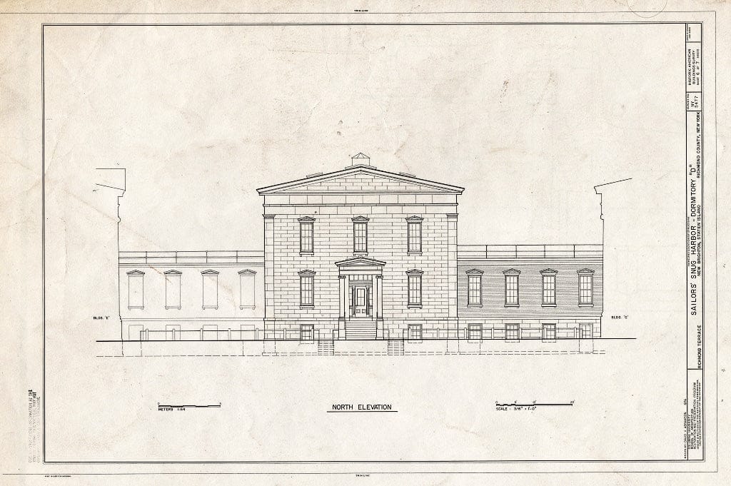 Blueprint HABS NY,43-NEWBR,1G- (Sheet 6 of 7) - Sailors' Snug Harbor, Dormitory D, Richmond Terrace, New Brighton, Richmond County, NY