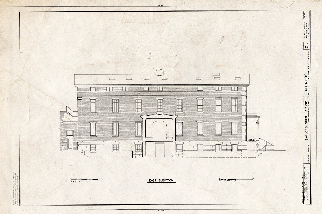 Blueprint HABS NY,43-NEWBR,1G- (Sheet 7 of 7) - Sailors' Snug Harbor, Dormitory D, Richmond Terrace, New Brighton, Richmond County, NY
