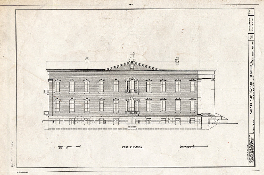 Blueprint HABS NY,43-NEWBR,1H- (Sheet 5 of 6) - Sailors' Snug Harbor, Dormitory E, Richmond Terrace, New Brighton, Richmond County, NY