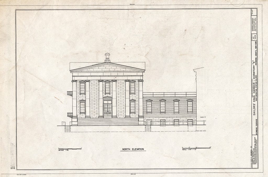Blueprint HABS NY,43-NEWBR,1H- (Sheet 6 of 6) - Sailors' Snug Harbor, Dormitory E, Richmond Terrace, New Brighton, Richmond County, NY