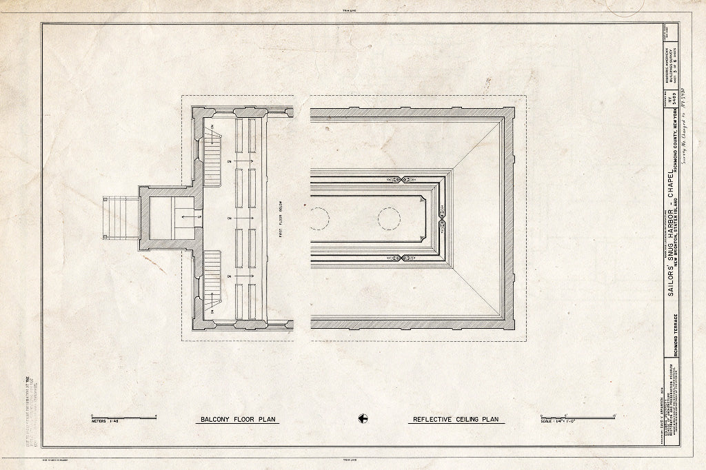 Blueprint HABS NY,43-NEWBR,1K- (Sheet 3 of 6) - Sailors' Snug Harbor, Chapel, Richmond Terrace, New Brighton, Richmond County, NY