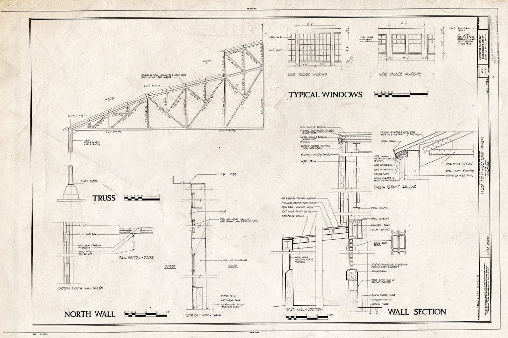 Blueprint HABS NY,43-NEDO,4B- (Sheet 10 of 11) - Miller Field, Seaplane Hangar, New Dorp Lane, Staten Island, New Dorp, Richmond County, NY