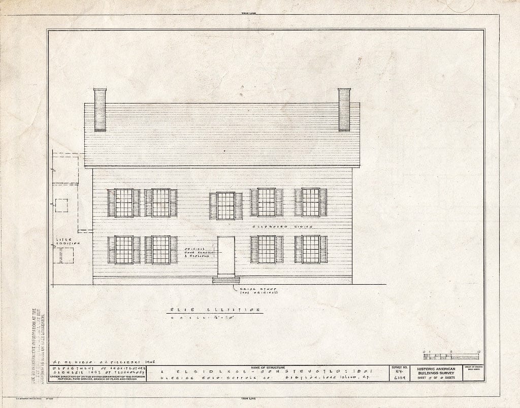 Blueprint HABS NY,52-BAB,2- (Sheet 5 of 6) - Merrick Road (House), Babylon, Suffolk County, NY