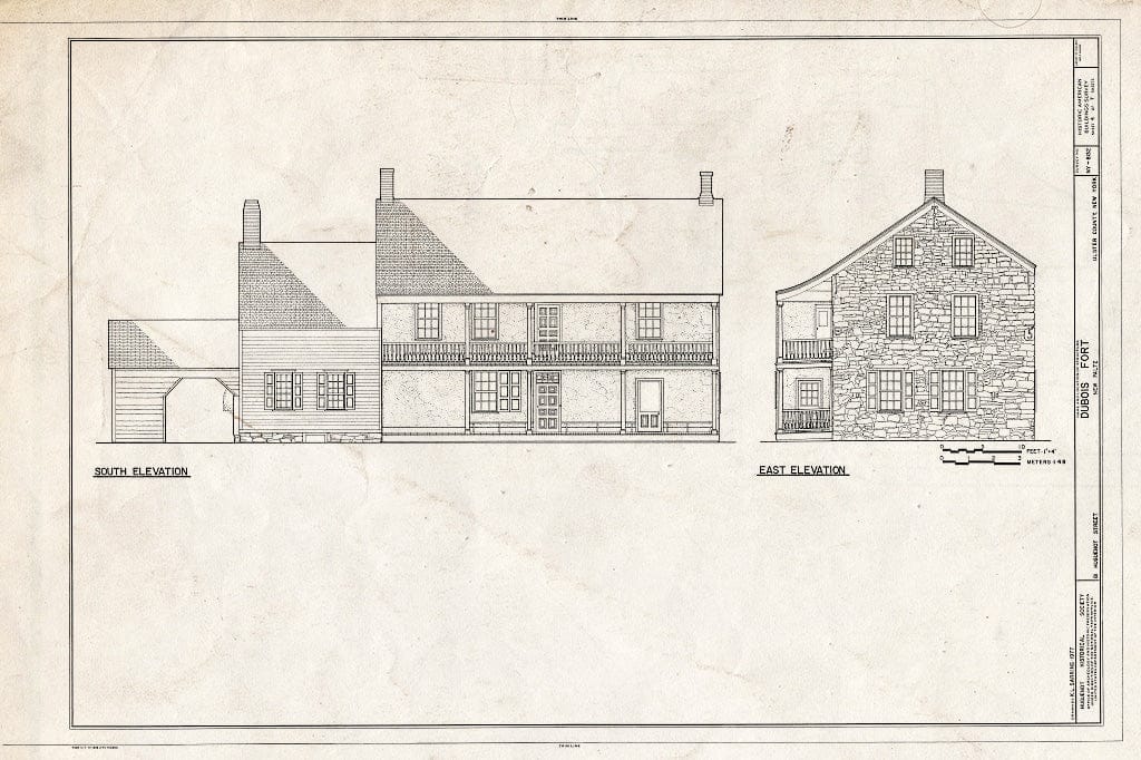 Blueprint HABS NY,56-NEWP,6- (Sheet 4 of 7) - Fort Dubois, 81 Huguenot Street, New Paltz, Ulster County, NY