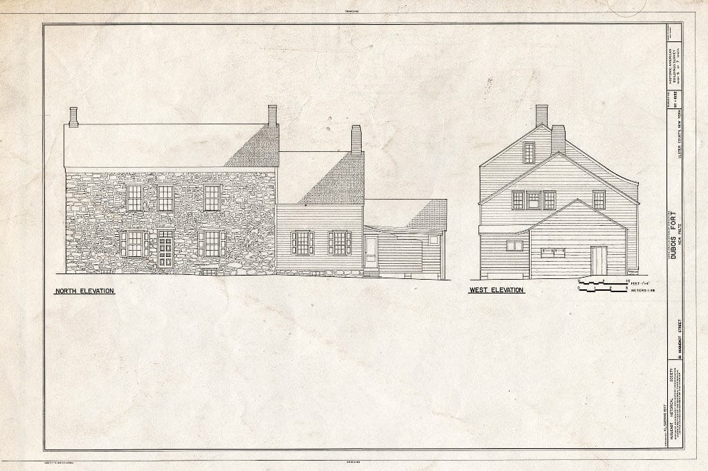 Blueprint HABS NY,56-NEWP,6- (Sheet 5 of 7) - Fort Dubois, 81 Huguenot Street, New Paltz, Ulster County, NY