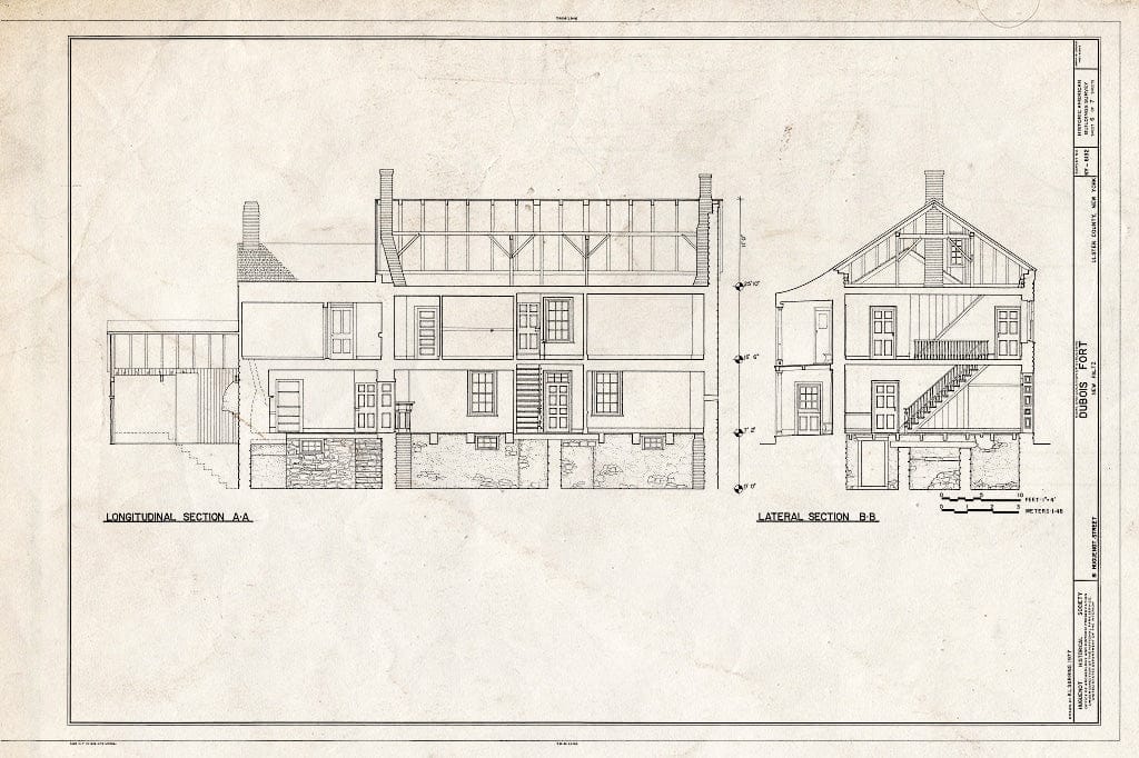 Blueprint HABS NY,56-NEWP,6- (Sheet 6 of 7) - Fort Dubois, 81 Huguenot Street, New Paltz, Ulster County, NY
