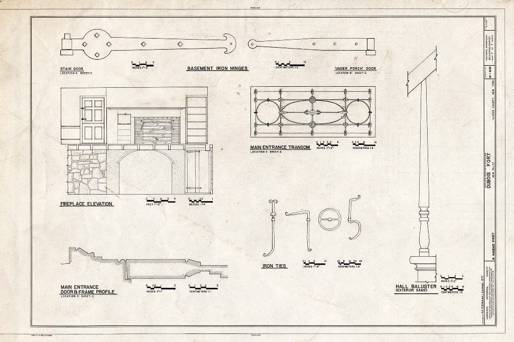 Blueprint HABS NY,56-NEWP,6- (Sheet 7 of 7) - Fort Dubois, 81 Huguenot Street, New Paltz, Ulster County, NY