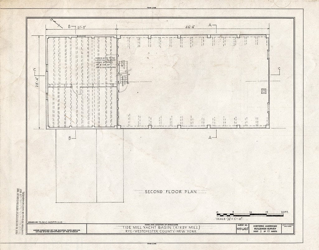 Blueprint HABS NY,60-RY,2- (Sheet 3 of 10) - Tide Mill Yacht Basin, Kirby Lane, Rye, Westchester County, NY
