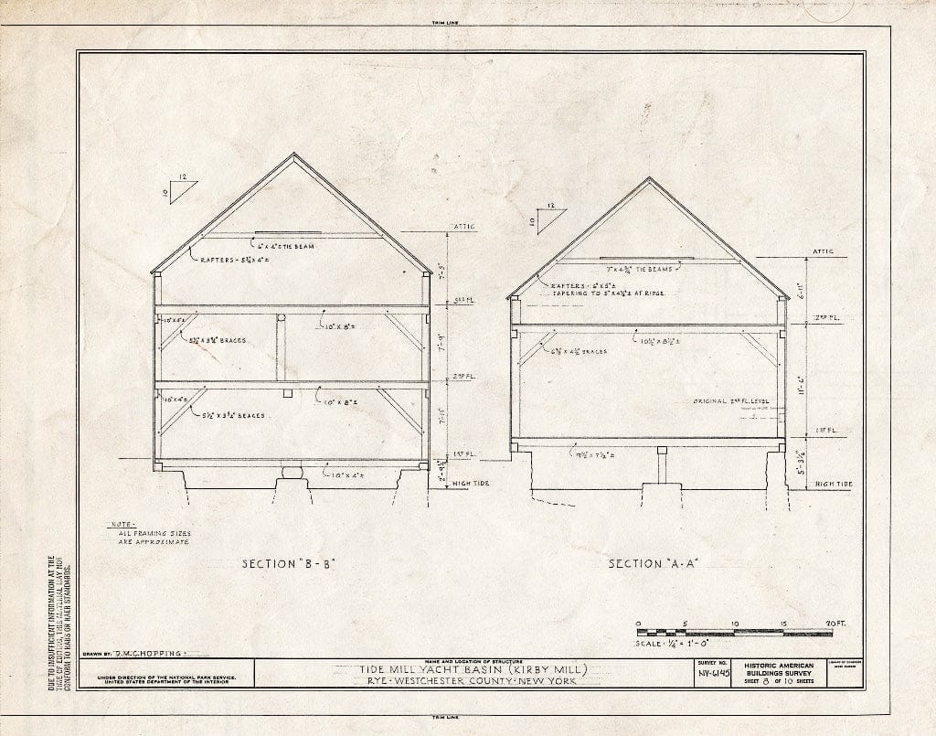 Blueprint HABS NY,60-RY,2- (Sheet 8 of 10) - Tide Mill Yacht Basin, Kirby Lane, Rye, Westchester County, NY