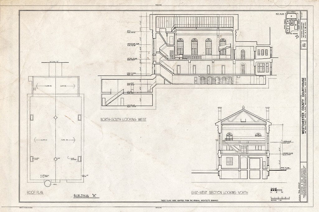 Blueprint HABS NY,60-WHIPL,1- (Sheet 4 of 32) - Westchester County Courthouse, 166 Main Street, White Plains, Westchester County, NY