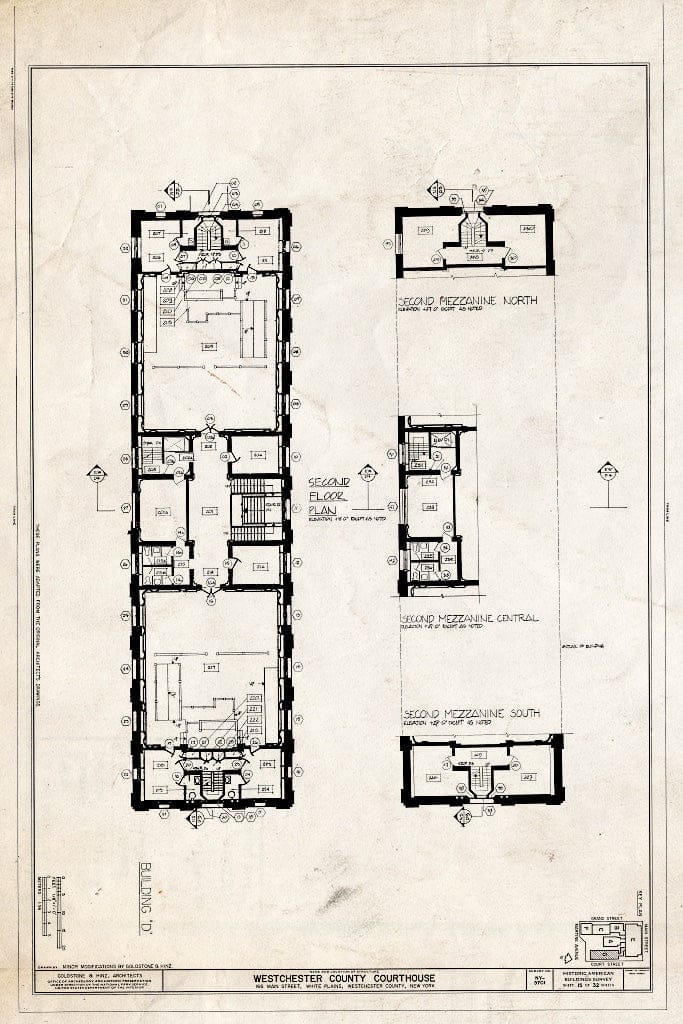 Blueprint HABS NY,60-WHIPL,1- (Sheet 15 of 32) - Westchester County Courthouse, 166 Main Street, White Plains, Westchester County, NY