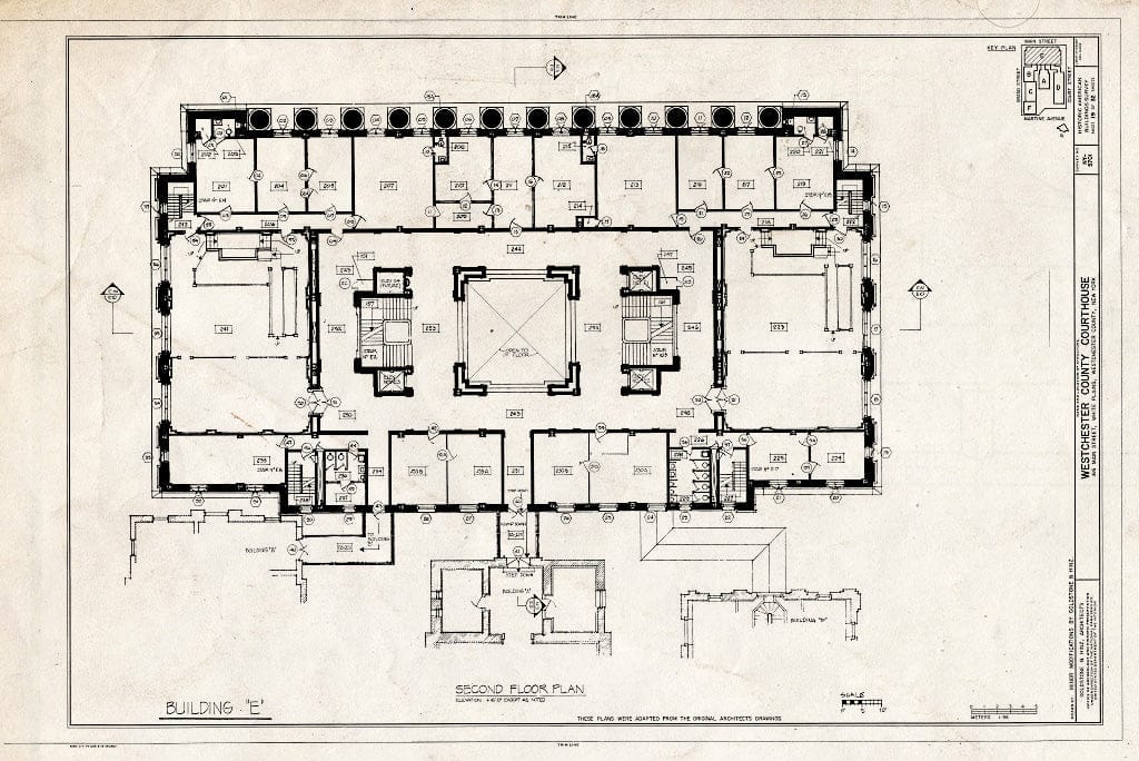 Blueprint HABS NY,60-WHIPL,1- (Sheet 19 of 32) - Westchester County Courthouse, 166 Main Street, White Plains, Westchester County, NY