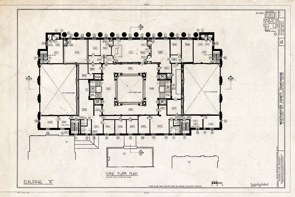 Blueprint HABS NY,60-WHIPL,1- (Sheet 20 of 32) - Westchester County Courthouse, 166 Main Street, White Plains, Westchester County, NY