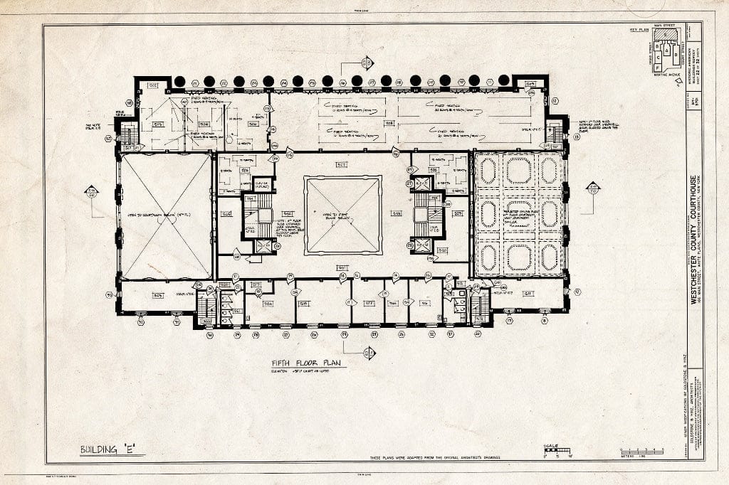 Blueprint HABS NY,60-WHIPL,1- (Sheet 22 of 32) - Westchester County Courthouse, 166 Main Street, White Plains, Westchester County, NY