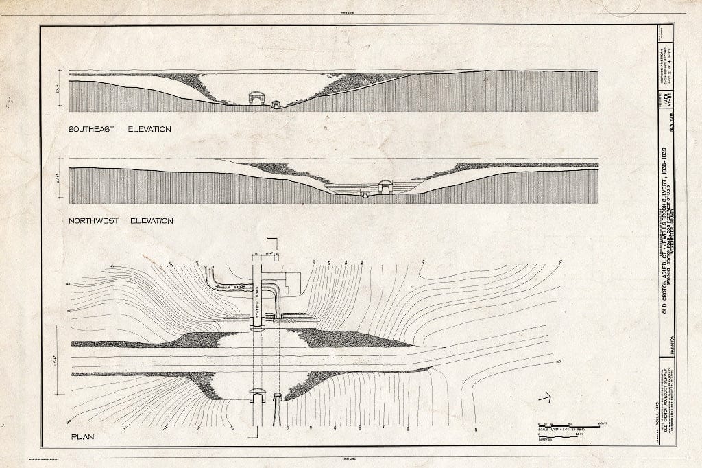 Blueprint HAER NY,60-IRV,4A- (Sheet 2 of 4) - Old Croton Aqueduct, Jewels Brook Culvert, Spanning Station Road, Irvington, Westchester County, NY