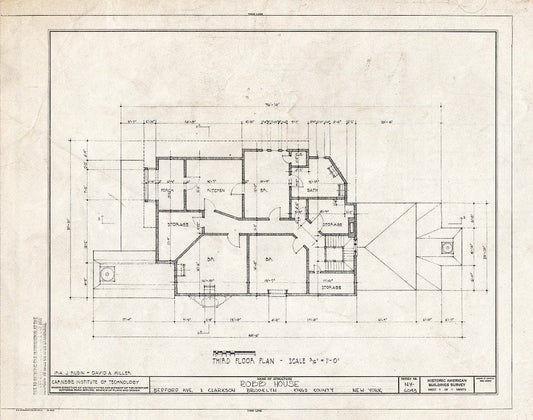 Blueprint HABS NY,24-Brok,44- (Sheet 5 of 11) - Robb House, Bedford Avenue & Clarkson, Brooklyn, Kings County, NY