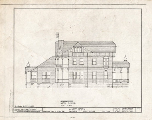 Blueprint HABS NY,24-Brok,44- (Sheet 10 of 11) - Robb House, Bedford Avenue & Clarkson, Brooklyn, Kings County, NY