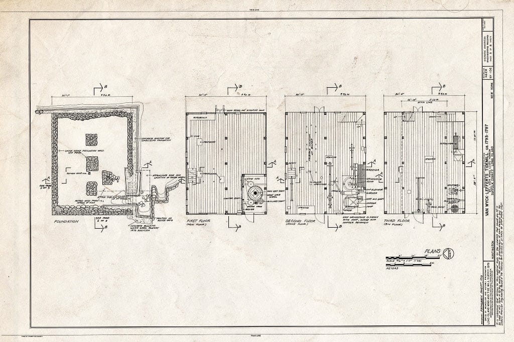 Blueprint HAER NY,52-LOHA,2- (Sheet 3 of 8) - Lefferts Tide Mill, Huntington Harbor, Southdown Road, Huntington, Suffolk County, NY