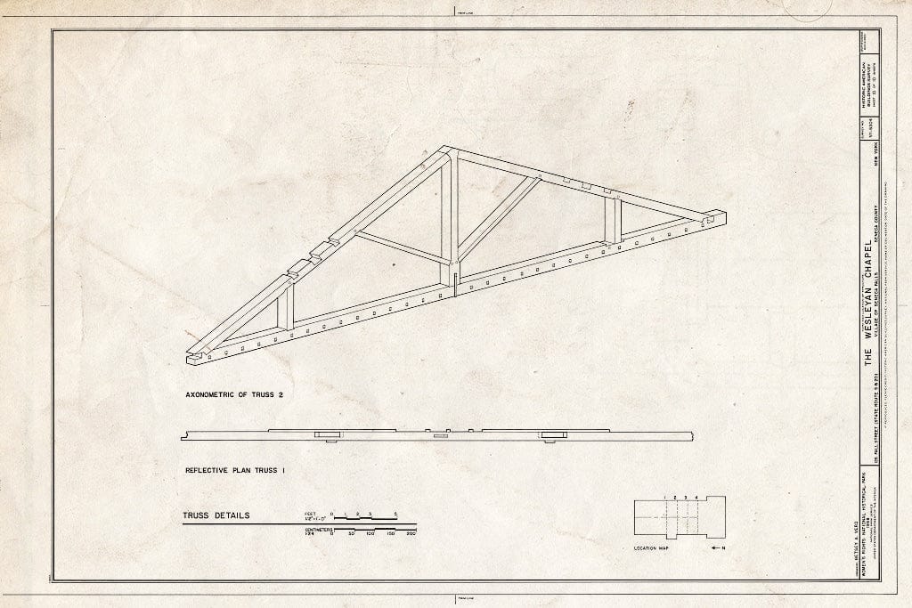 Blueprint HABS NY,50-SENFA,4- (Sheet 10 of 10) - Wesleyan Chapel, 126 Fall Street (State Route 5 & 20), Seneca Falls, Seneca County, NY