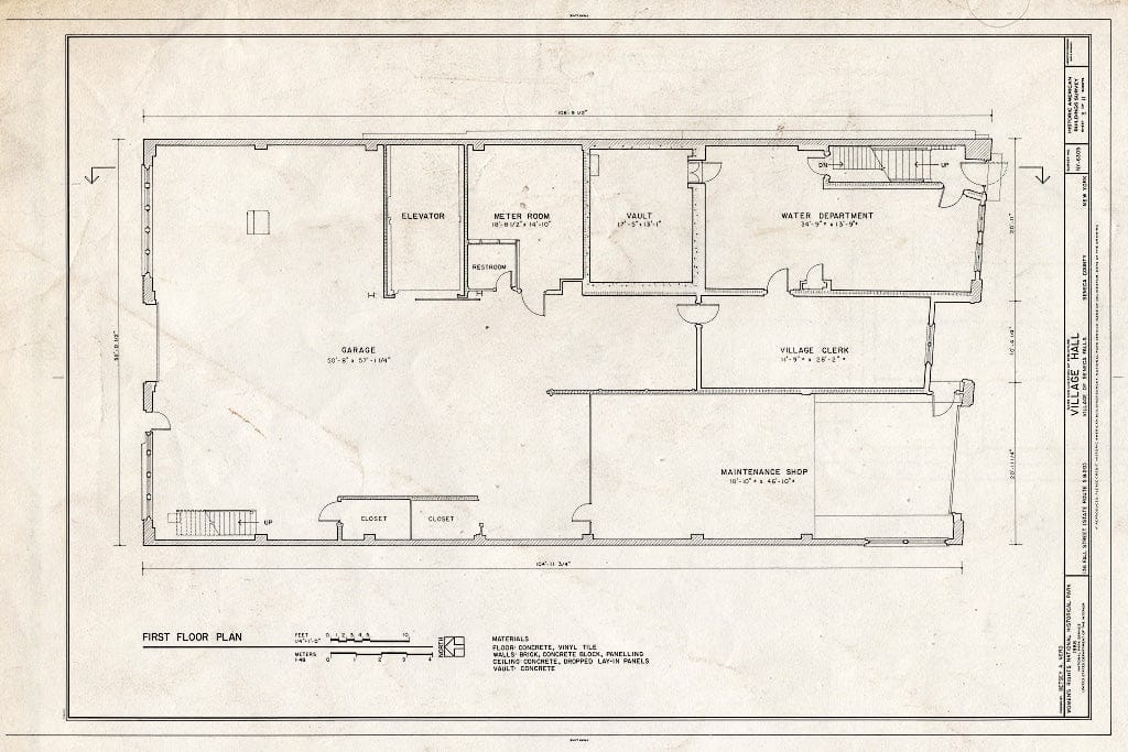 Blueprint HABS NY,50-SENFA,3- (Sheet 3 of 11) - Village Hall, 136 Fall Street (State Route 5 & 20), Seneca Falls, Seneca County, NY