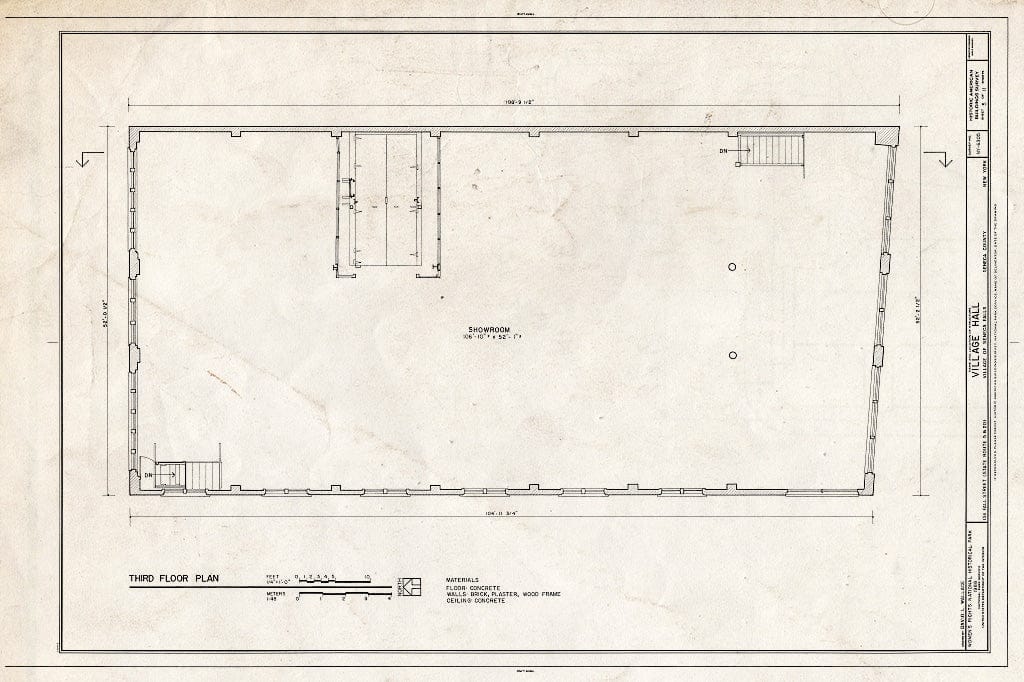 Blueprint HABS NY,50-SENFA,3- (Sheet 5 of 11) - Village Hall, 136 Fall Street (State Route 5 & 20), Seneca Falls, Seneca County, NY