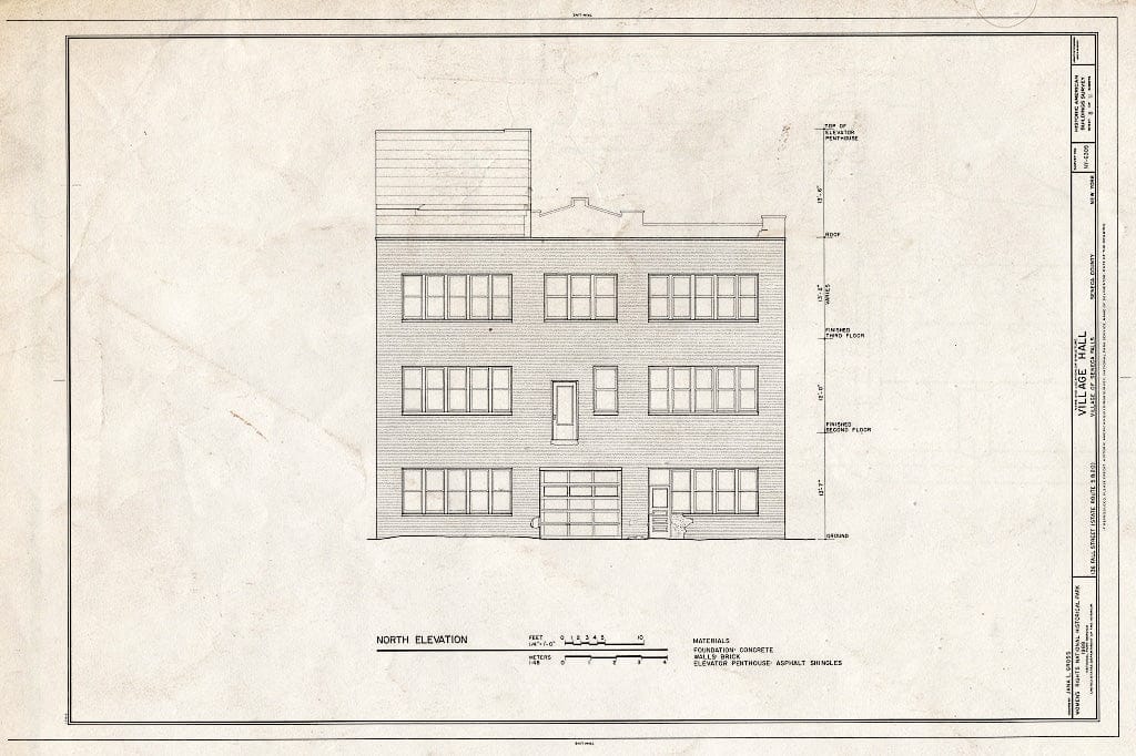 Blueprint HABS NY,50-SENFA,3- (Sheet 8 of 11) - Village Hall, 136 Fall Street (State Route 5 & 20), Seneca Falls, Seneca County, NY