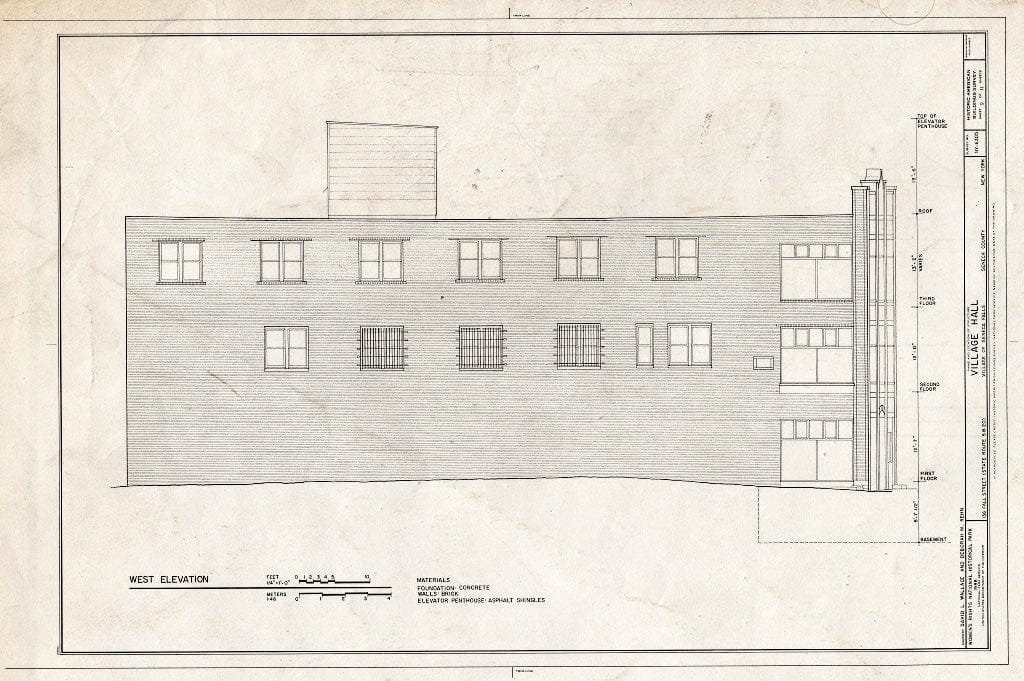 Blueprint HABS NY,50-SENFA,3- (Sheet 9 of 11) - Village Hall, 136 Fall Street (State Route 5 & 20), Seneca Falls, Seneca County, NY