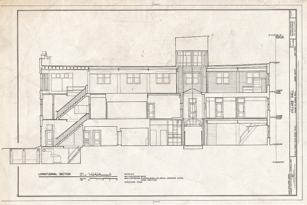 Blueprint HABS NY,50-SENFA,3- (Sheet 10 of 11) - Village Hall, 136 Fall Street (State Route 5 & 20), Seneca Falls, Seneca County, NY