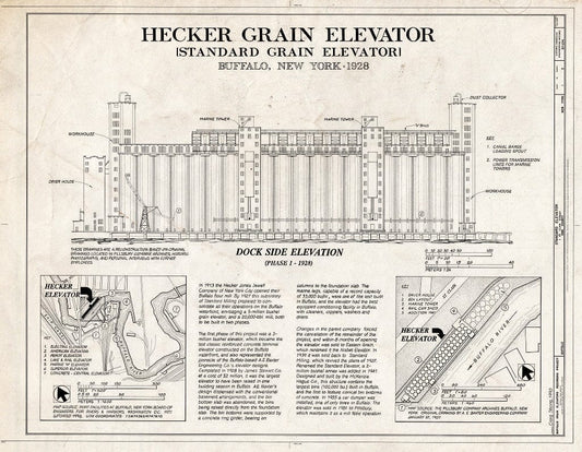 Blueprint HAER NY,15-BUF,44- (Sheet 1 of 3) - Standard Elevator, 1 Saint Clair Street, Buffalo, Erie County, NY