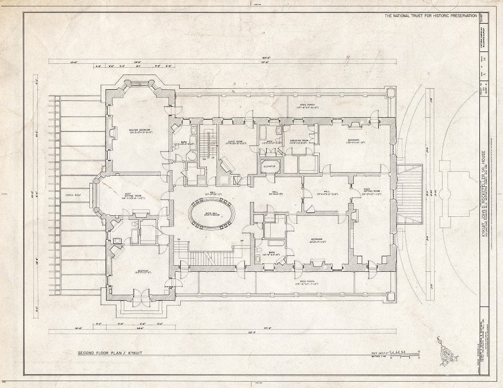 Blueprint HABS NY,60-POHI,1A- (Sheet 5 of 14) - Kykuit, John D. Rockefeller, Sr. House, 200 Lake Road, Pocantico Hills, Westchester County, NY