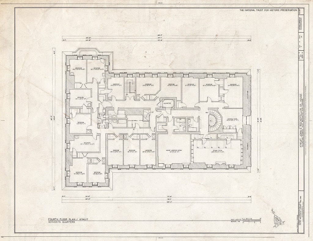 Blueprint HABS NY,60-POHI,1A- (Sheet 7 of 14) - Kykuit, John D. Rockefeller, Sr. House, 200 Lake Road, Pocantico Hills, Westchester County, NY