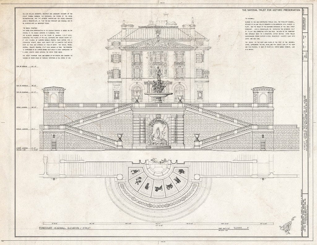 Blueprint HABS NY,60-POHI,1A- (Sheet 11 of 14) - Kykuit, John D. Rockefeller, Sr. House, 200 Lake Road, Pocantico Hills, Westchester County, NY