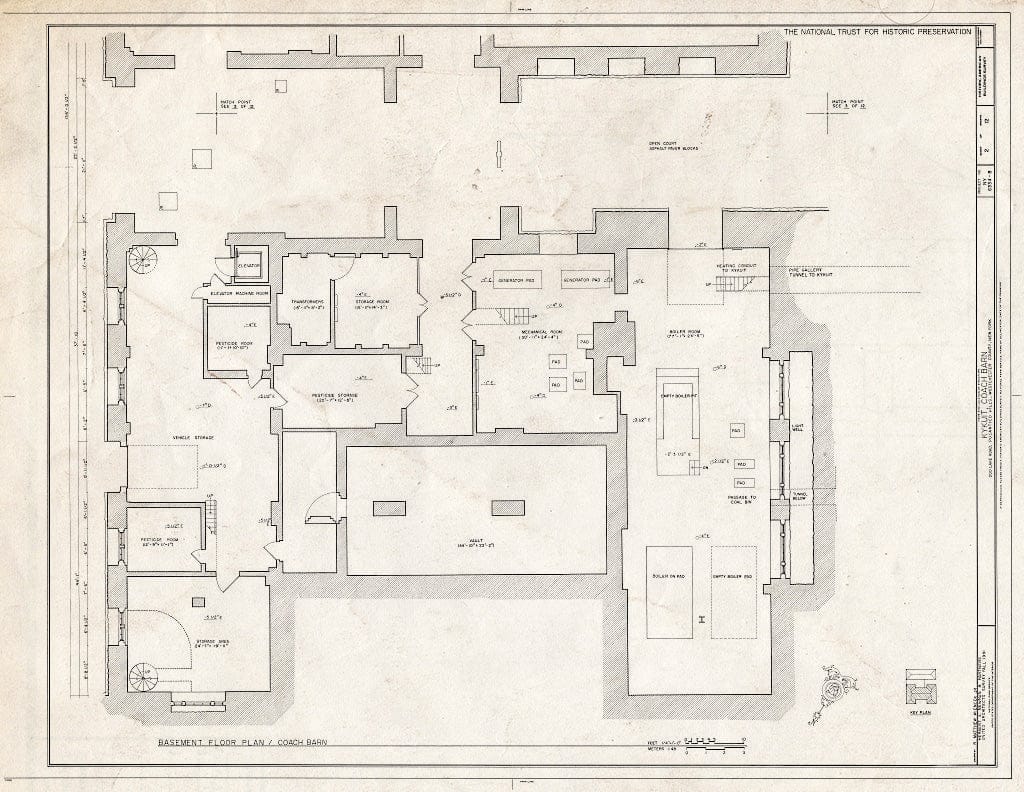 Blueprint HABS NY,60-POHI,1B- (Sheet 2 of 12) - Kykuit, Coach Barn, 200 Lake Road, Pocantico Hills, Westchester County, NY