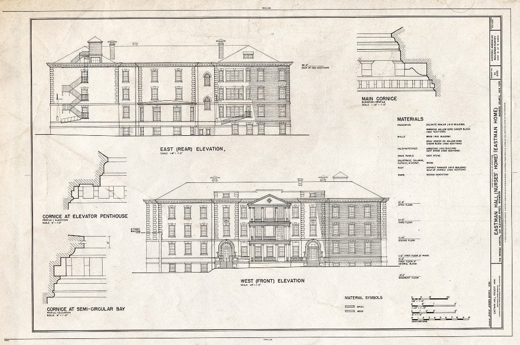 Blueprint HABS NY,28-Roch,42- (Sheet 5 of 9) - Eastman Hall, 224 Alexander Street, Rochester, Monroe County, NY