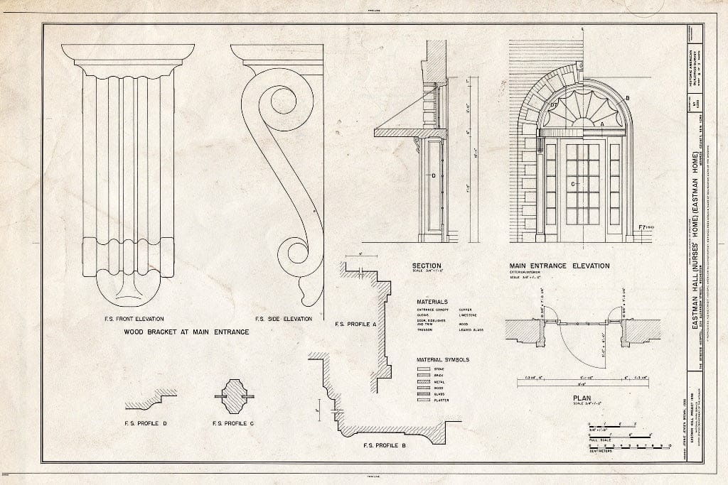 Blueprint HABS NY,28-Roch,42- (Sheet 9 of 9) - Eastman Hall, 224 Alexander Street, Rochester, Monroe County, NY
