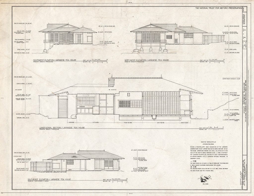 Blueprint HABS NY,60-POHI,1D- (Sheet 2 of 2) - Kykuit, Japanese Tea House, 200 Lake Road, Pocantico Hills, Westchester County, NY