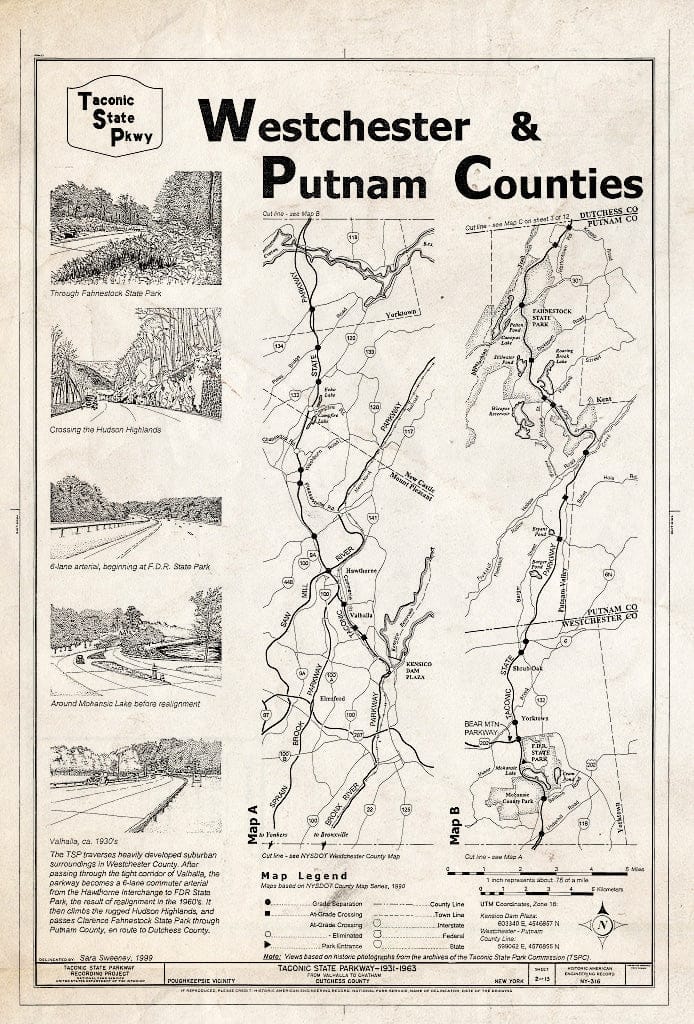 Blueprint HAER NY,14-POKEP.V,1- (Sheet 2 of 13) - Taconic State Parkway, Poughkeepsie, Dutchess County, NY