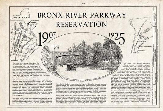 Blueprint HAER NY-327 (Sheet 1 of 22) - Bronx River Parkway Reservation, The Bronx to Kensico Dam, White Plains, Westchester County, NY