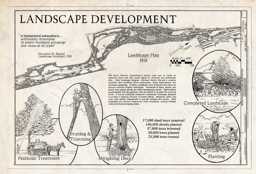 Blueprint HAER NY-327 (Sheet 6 of 22) - Bronx River Parkway Reservation, The Bronx to Kensico Dam, White Plains, Westchester County, NY