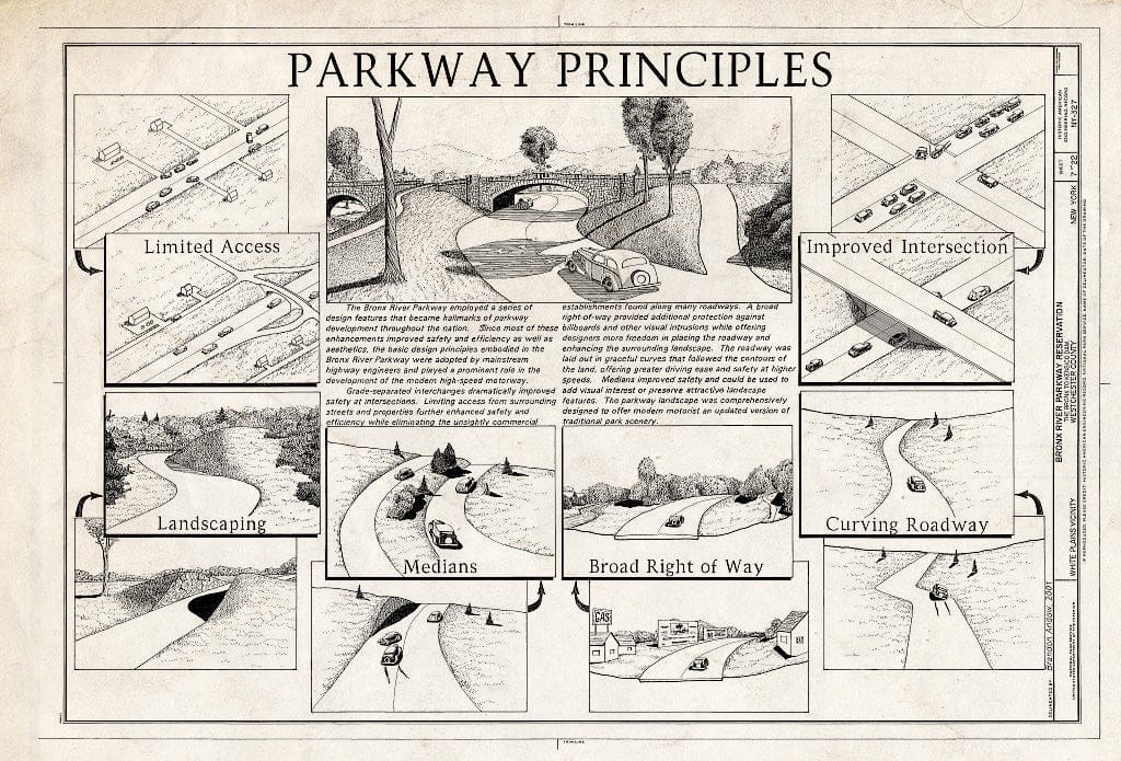 Blueprint HAER NY-327 (Sheet 7 of 22) - Bronx River Parkway Reservation, The Bronx to Kensico Dam, White Plains, Westchester County, NY