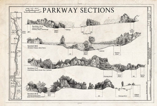 Blueprint HAER NY-327 (Sheet 8 of 22) - Bronx River Parkway Reservation, The Bronx to Kensico Dam, White Plains, Westchester County, NY