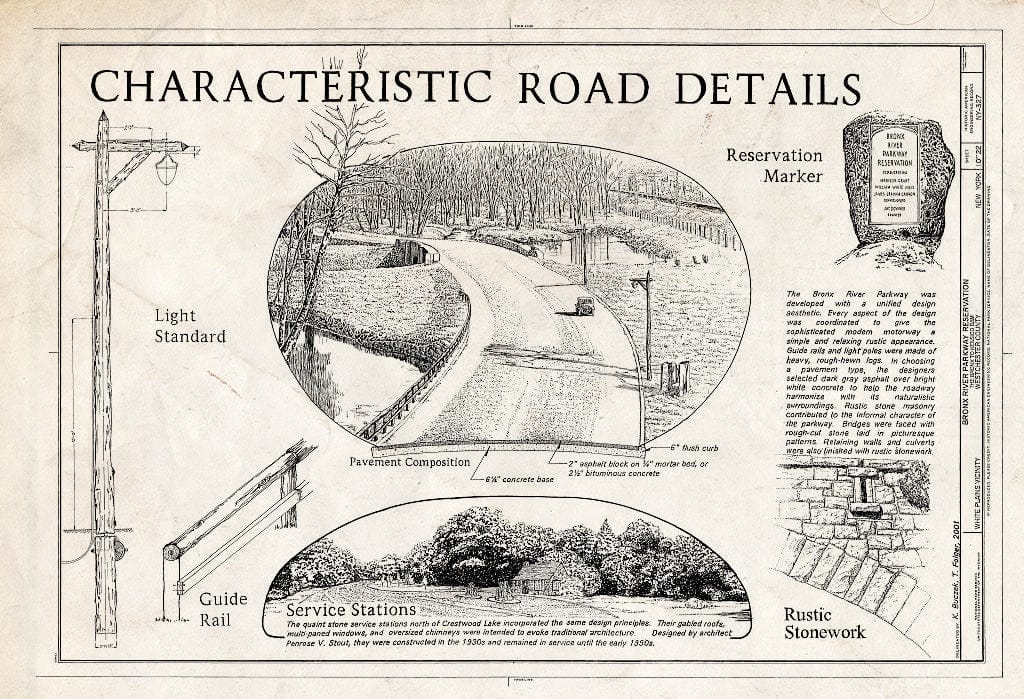 Blueprint HAER NY-327 (Sheet 10 of 22) - Bronx River Parkway Reservation, The Bronx to Kensico Dam, White Plains, Westchester County, NY