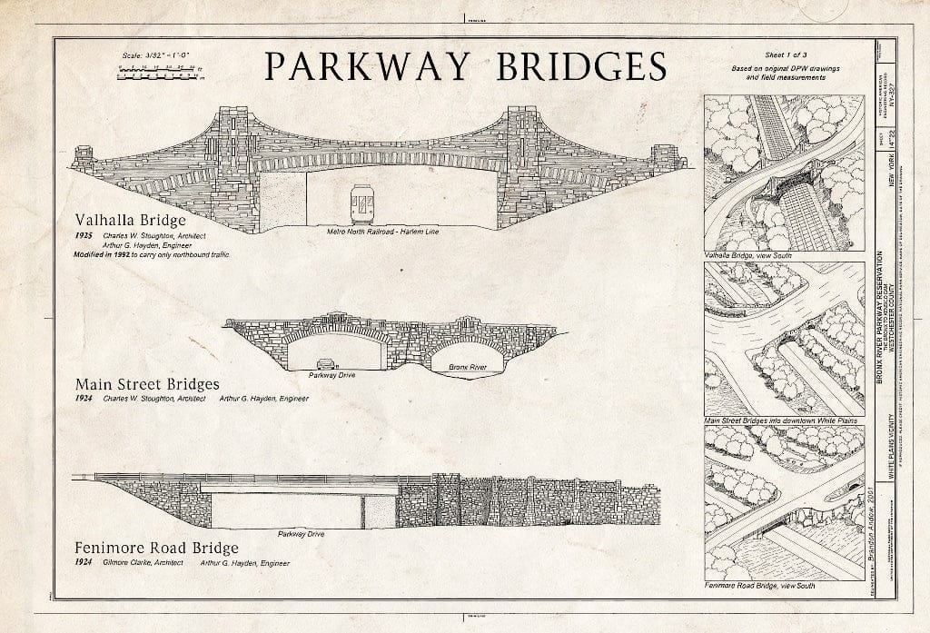 Blueprint HAER NY-327 (Sheet 14 of 22) - Bronx River Parkway Reservation, The Bronx to Kensico Dam, White Plains, Westchester County, NY