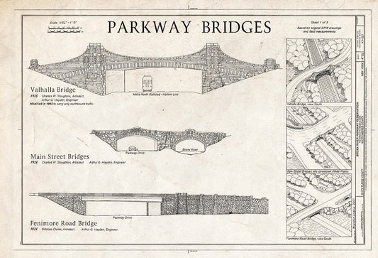 Blueprint HAER NY-327 (Sheet 14 of 22) - Bronx River Parkway Reservation, The Bronx to Kensico Dam, White Plains, Westchester County, NY