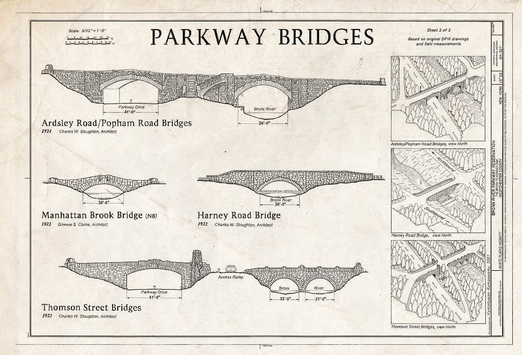 Blueprint HAER NY-327 (Sheet 15 of 22) - Bronx River Parkway Reservation, The Bronx to Kensico Dam, White Plains, Westchester County, NY