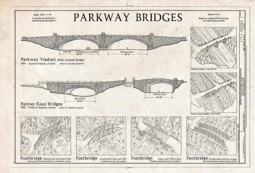 Blueprint HAER NY-327 (Sheet 16 of 22) - Bronx River Parkway Reservation, The Bronx to Kensico Dam, White Plains, Westchester County, NY