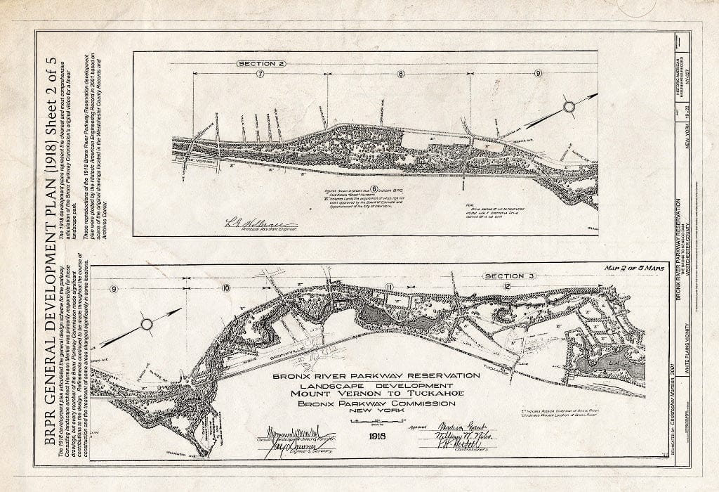 Blueprint HAER NY-327 (Sheet 19 of 22) - Bronx River Parkway Reservation, The Bronx to Kensico Dam, White Plains, Westchester County, NY